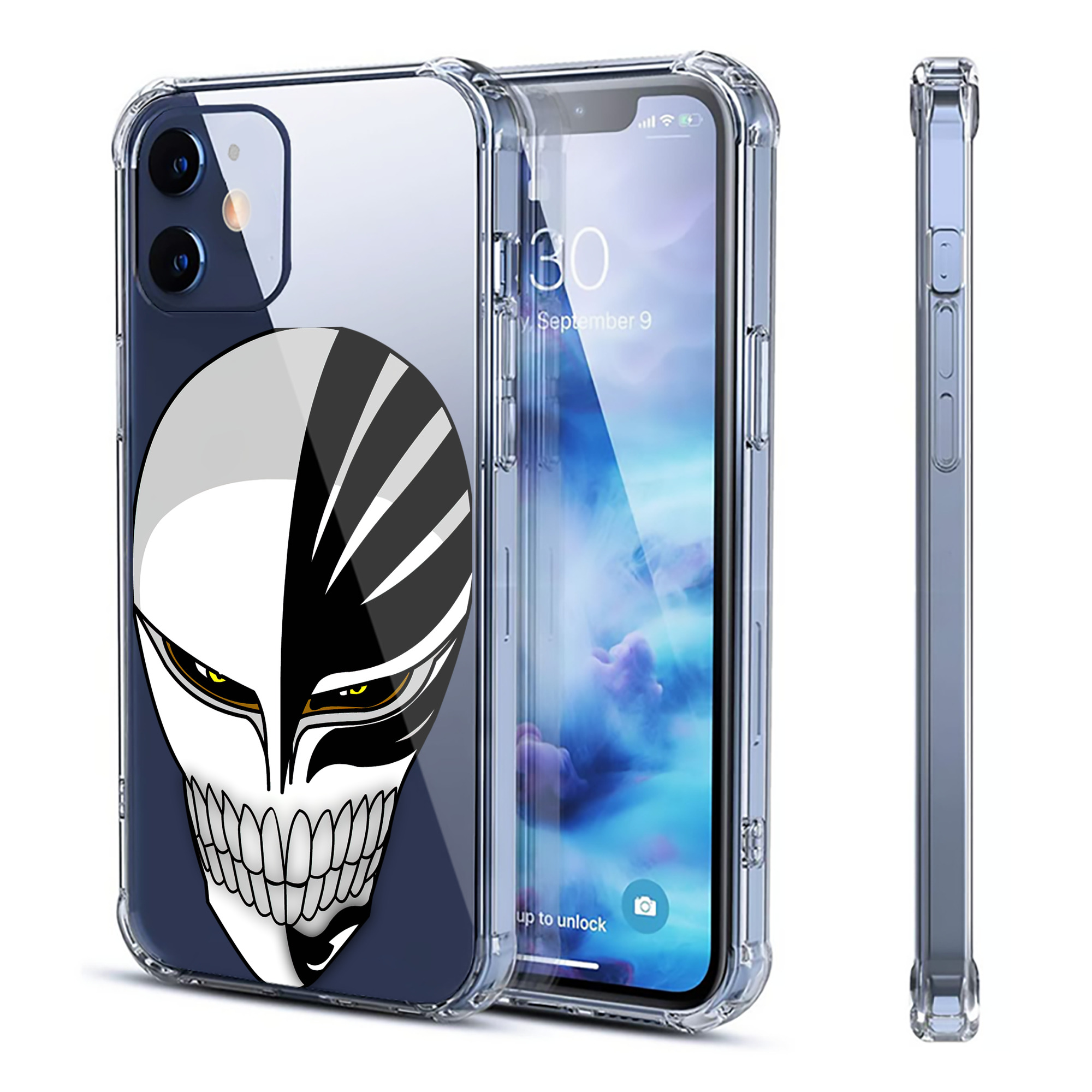 （画像用） ブリーチ 黒崎一護（くろさき いちご）BLEACH Kurosaki Ichigo 【iPhone 12シリーズ対応】透明スマホケース（クリアソフトケース）